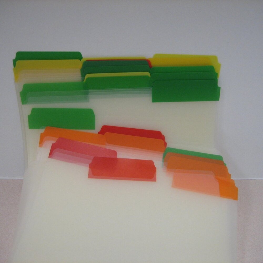 LOT of 25 Plastic Pendaflex File Folders
